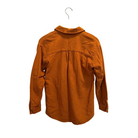 Melrose and Market Solid Button Collared Shacket Women’s Size XXS Rust Leather - Picture 6 of 8